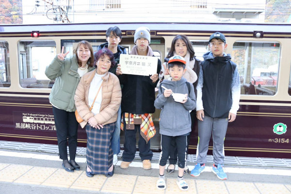 母の誕生日で温泉旅行に来ました。 トロッコ列車にも乗れて楽しい旅行になりました!