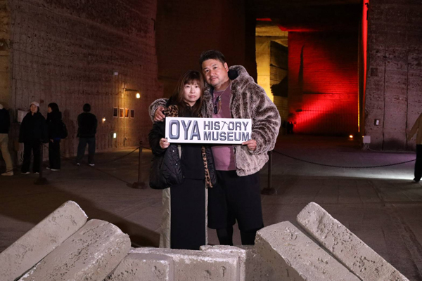 夫婦で毎週出来るだけ旅をしています♪大谷資料館でまた１つ思い出ができました。写真もありがとうございます。