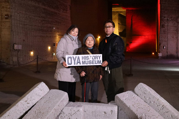 何十年ぶりかの親子3人の地元散歩